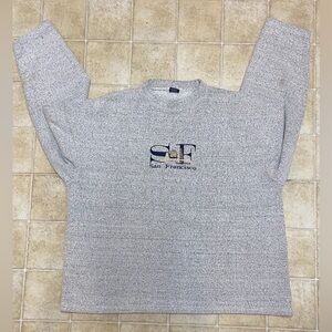 SF San Francisco Made In USA Gray Crewneck Sweater Size XXL